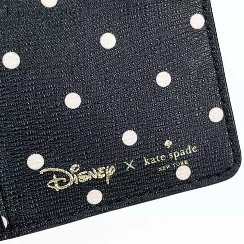 S Kate Spade Disney Minnie Mouse Compact Bifold Wallet Ivory White KG656 NWT - Picture 10 of 16